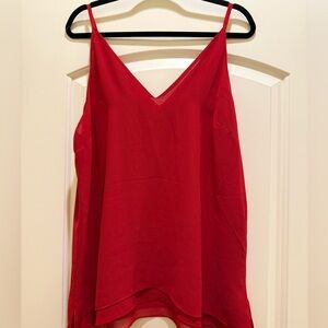 White House Black Market Vibrant Red Top